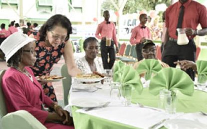 First Lady celebrates the holidays with senior citizens