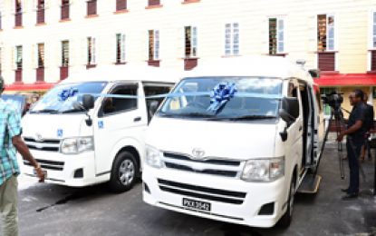 Palms, Mahaica Children’s Home receive special needs buses