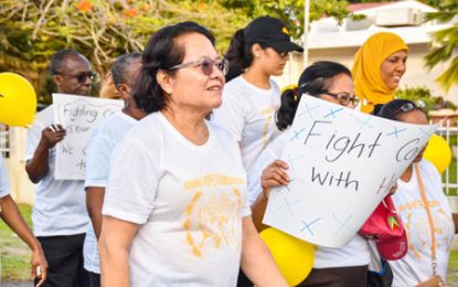 First Lady participates in third annual children’s cancer awareness walk