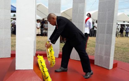 Build on sacrifices, foundation laid by the martyrs 106 years ago  -Greenidge at Rose Hall Martyrs’ Memorial