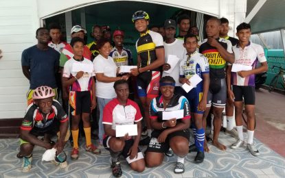 Anthony out duels Hicks to win Arokium Memorial Cycling Road Race in Berbice