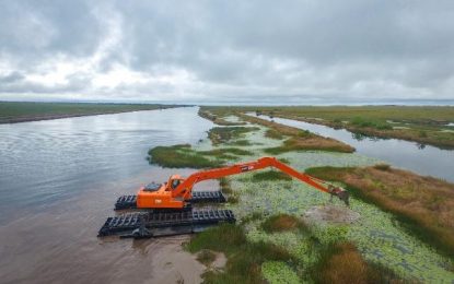 From land to sea: First amphibious excavator sets sail