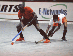 GTT National Championships 2018 Men’s MVP Aderemi Simon (On the ball) of Old Fort against Bounty GCC. 