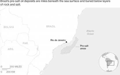 Brazil seeks US$50B through auction of oil blocks