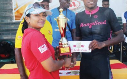 Briton John takes inaugural A. Ally and Sons Memorial 50-mile Cycle Race in Berbice