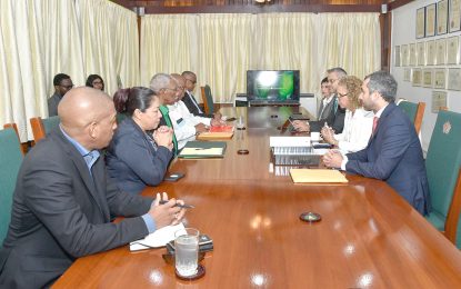 President Granger meets IDB on strengthening of Energy Dept.