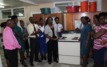 RDC Ten donates stove to Harmony secondary – to aid students preparing for CSEC