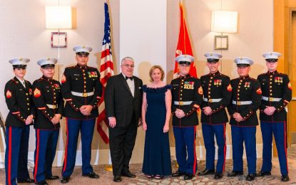 Ball marks 244th birthday of the U.S. Marine Corps