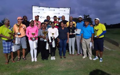 Mike, Ian, Imtiaz, and Shanella fly highest in COPA Airlines Inaugural Golf Tourney