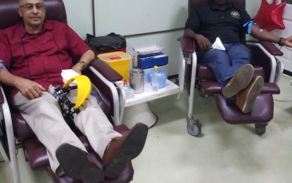 GOA and GBA reps donate blood