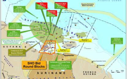 Suriname to sell their oil blocks, while Guyana gives away ours for free