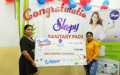 Sleepy Sanitary Pads congratulates its fifth $100,000 Winner
