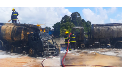 Driver injured after fuel tankers burst into flames