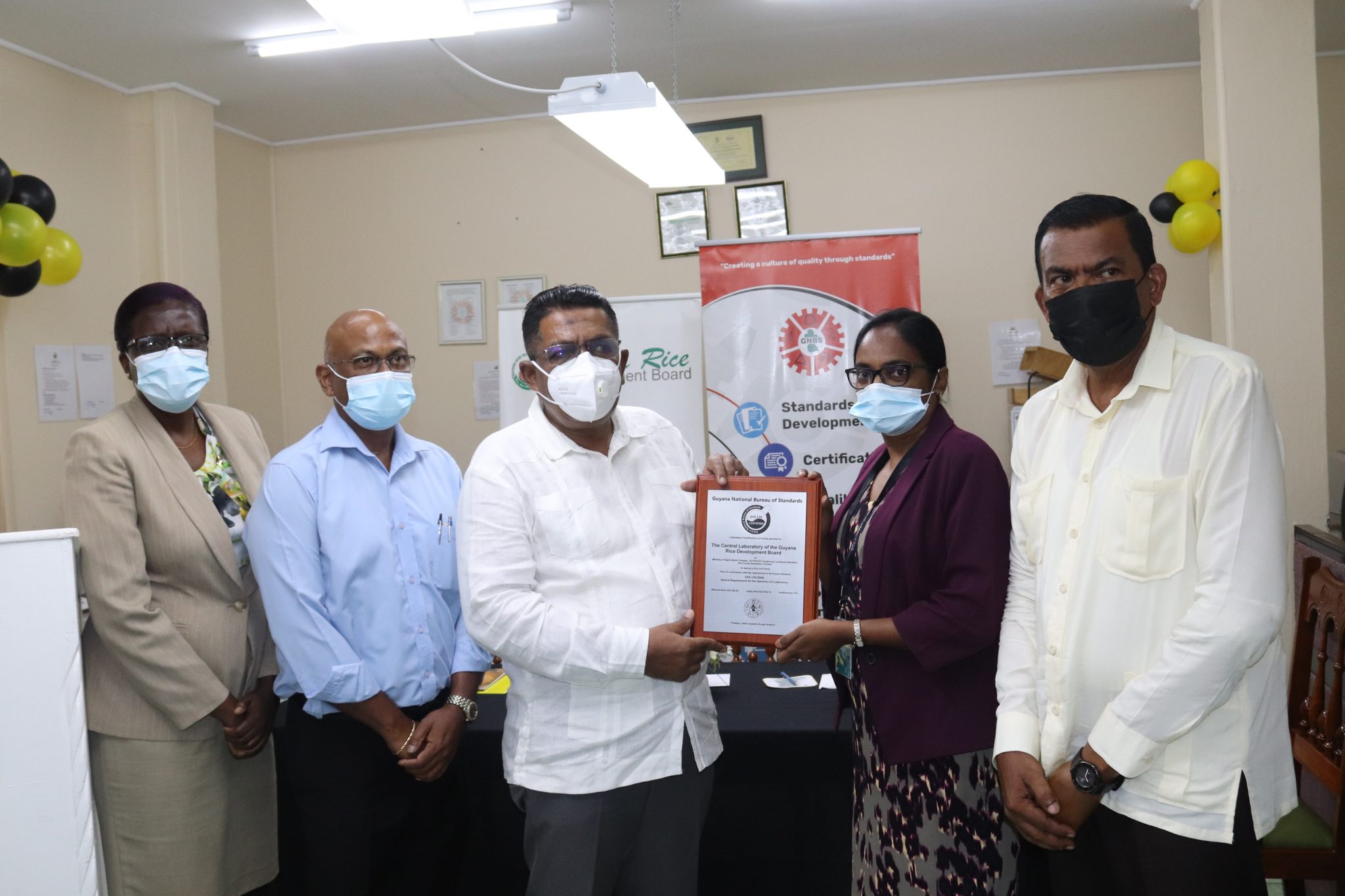 Grdb Maintains Gnbs Certificate For Rice Production Kaieteur News