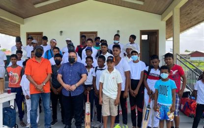 GCB President Bissoondyal Singh visits Essequibo U-15 trials