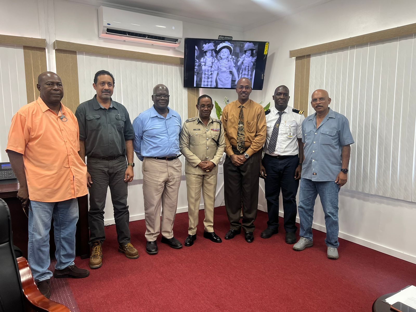 Guyana National Rifle Association members meet with 'Top Cop' Hicken