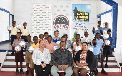 Courts Pee-Wee Football Tournament… Teams briefed, receive equipment