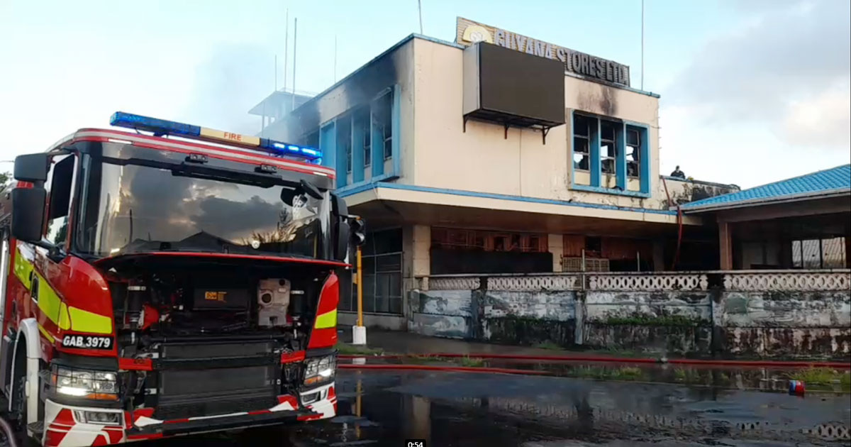 Fire Destroys Section Of Guyana Stores - Kaieteur News