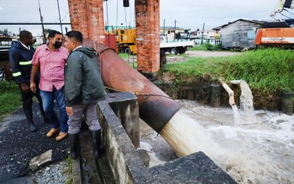 NDIA monitoring drainage structures as heavy rains continue across Guyana