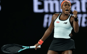 Coco Gauff ensured Emma Raducanu exits Australian Open in battle which shown 'the future of tennis'.  (GETTY IMAGES)