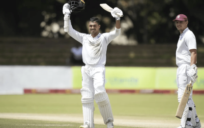 Chanderpaul scores maiden Test double century, Brathwaite gets 182 to put Windies in command over Zimbabwe