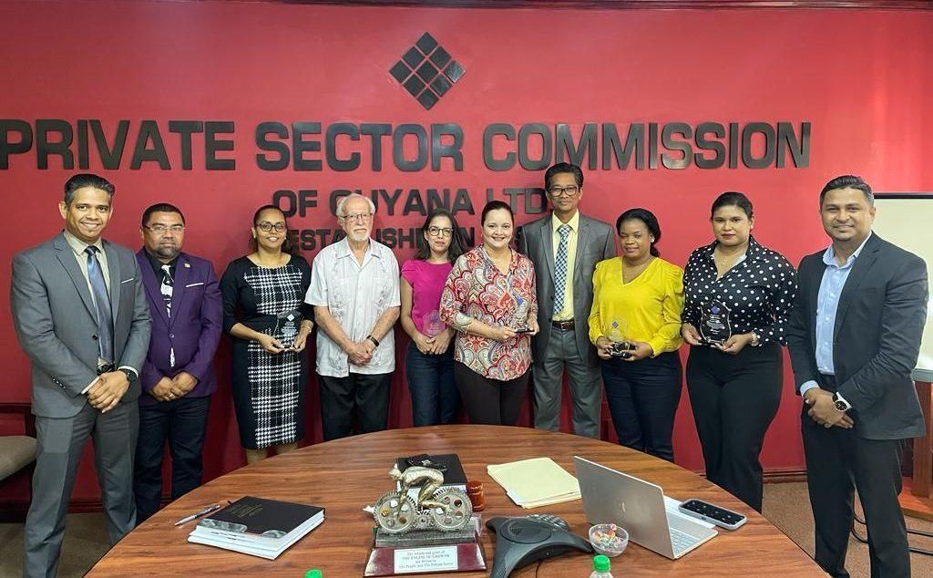 Some of the recipients of the Private Sector Commission’s International Women’s Day appreciation ceremony 