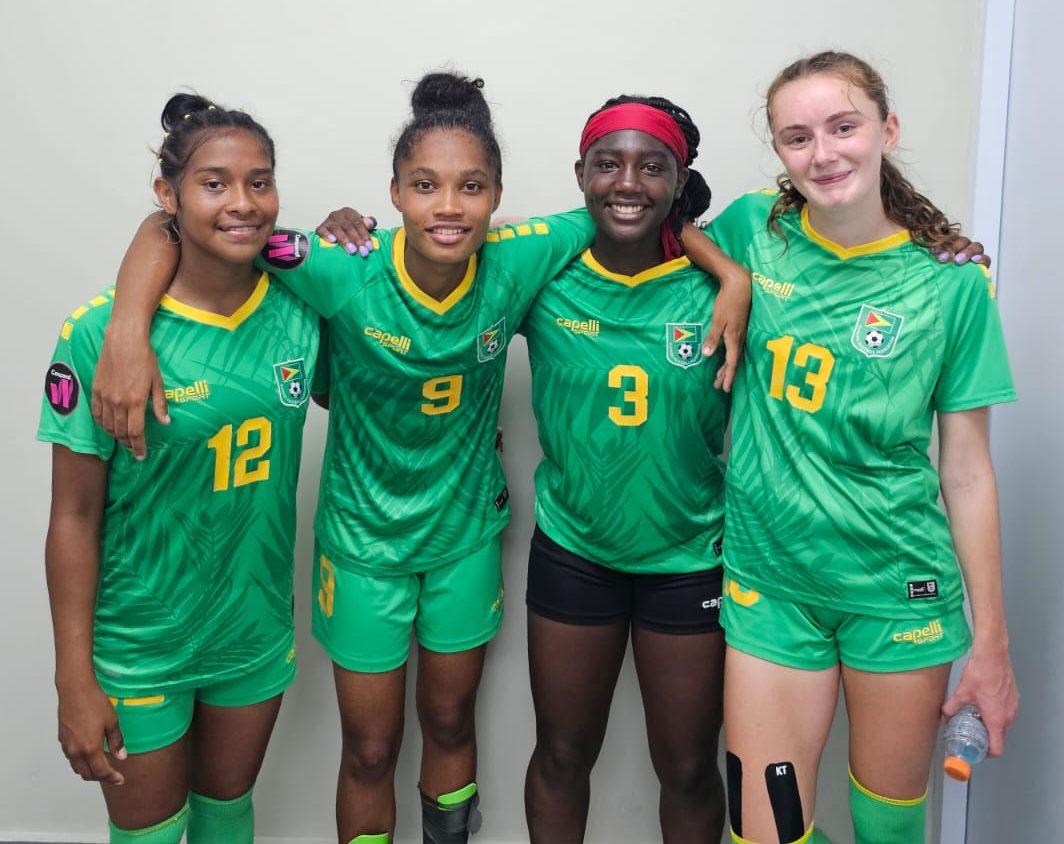 Guyana Goal scorers (from left) Glendy Lewis, Jalade Trim, Se-Hanna Mars, and Heike Clarke.