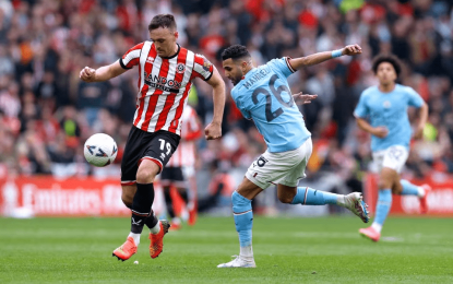 Mahrez hat-trick sends Man City into FA Cup final