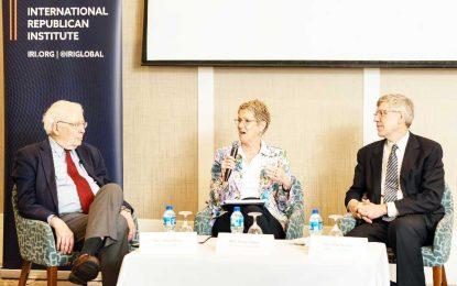 US officials, Guyanese MPs exchange experiences on stronger legislative practices at IRI forum