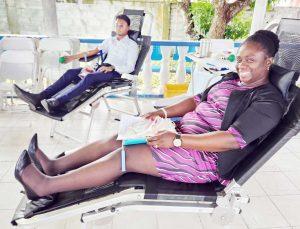 Persons who donated blood at the health fair