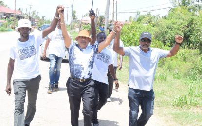 Man 65, walks from #57 village to #32 village on day 2 of walk against ‘barefaced’ Exxon contract