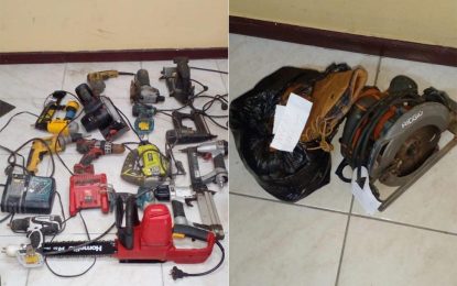 Thief nabbed with bag of stolen tools