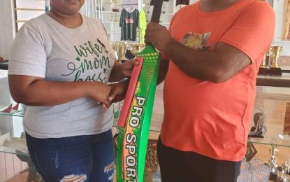 Project “Cricket Gear for young and promising cricketers in Guyana” gets Trophy Stall support