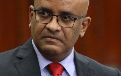 Even with Raphael Trotman’s support for renegotiation to lopsided Exxon deal; VP Jagdeo says no