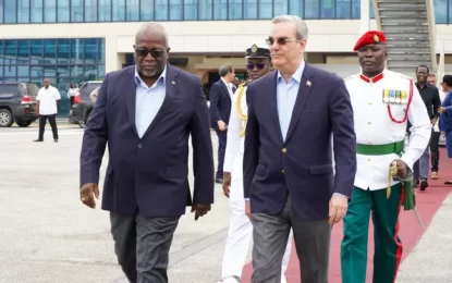 President of the Dominican Republic, delegation arrive in Guyana for bilateral discussions