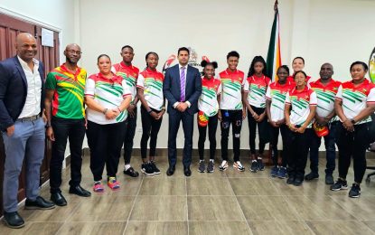 Minister Ramson meets Guyana Commonwealth Youth Games Team before departure