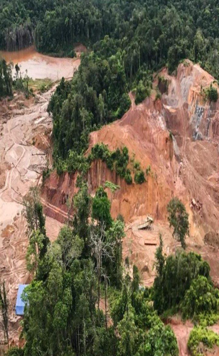 Aerial photographs of Chinese Landing and the Tassawini goldfield posted on the Canadian Company's website.