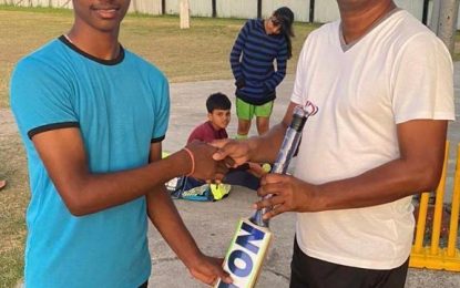 Two more youths benefited from “Cricket Gear for young and promising cricketers in Guyana”