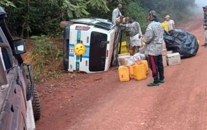 ‘Speeding’ bus flips on Lethem trail