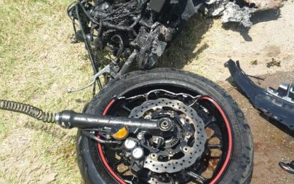 Biker dies after crashing into truck while overtaking car