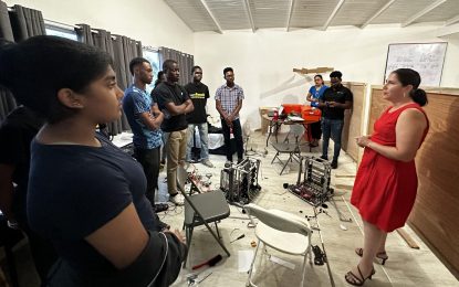 IDB Country Rep visits STEMGuyana team