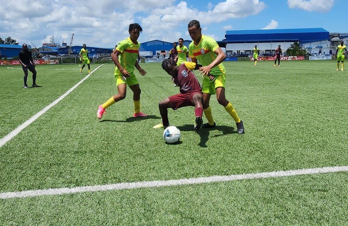 Action in the GFF and NAMILCO Thunderbolt Flour Power Under17 Academy Playoff.