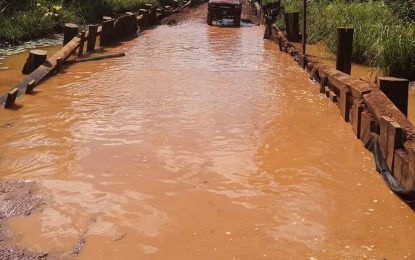 Flood waters swamp Barabina Road