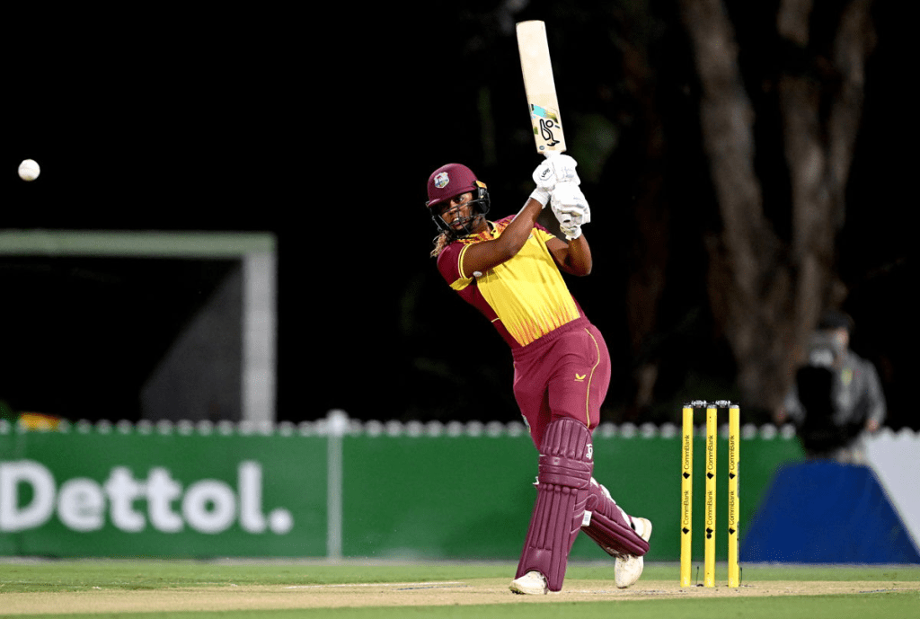 Hayley Matthews continued her scintillating form with player of the match title and also player of the series, hitting a blistering innings of 79 off just 40 balls. (Bradley Kanaris/Getty Images)