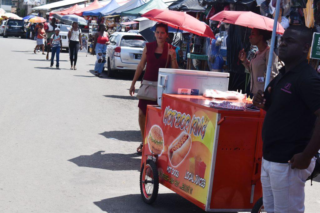 Where hire cars used to be, hot dog stands have taken up position.