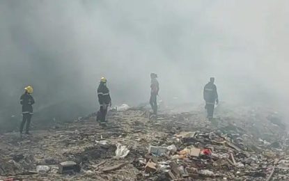 Heat wave ignites fire at New Amsterdam dumpsite