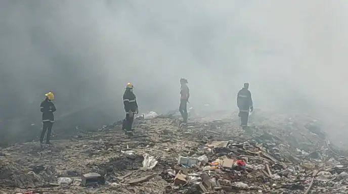 Fire at the New Amsterdam dumpsite