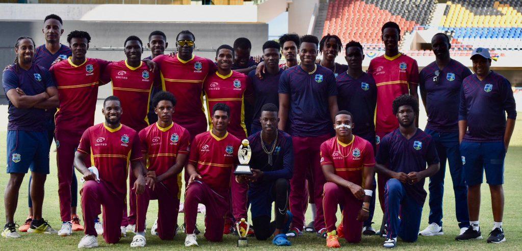 West Indies Academy as they celebrate series win over Emerging Ireland.