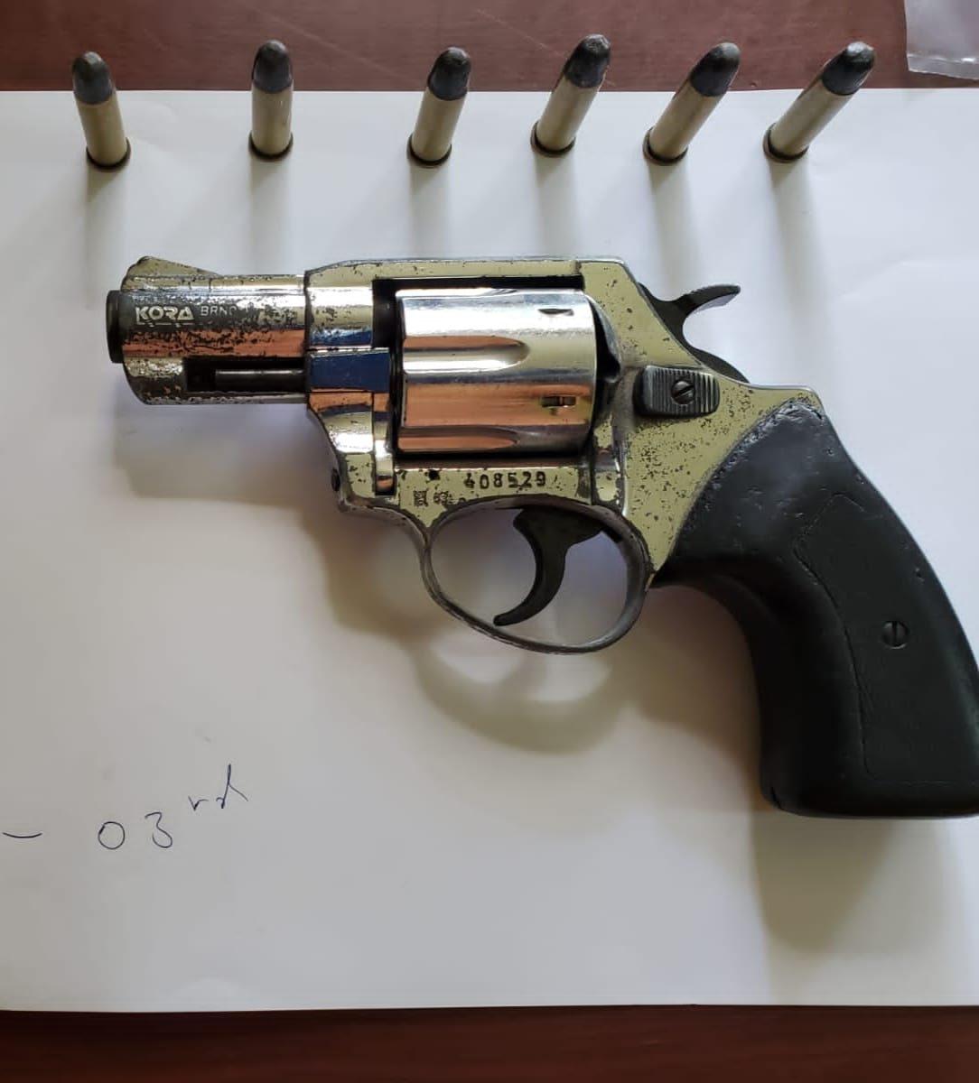 The loaded firearm which was found at the CJIA washroom on Friday.