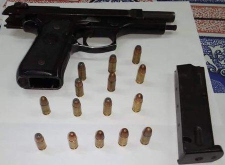 The seized firearm and ammunition.